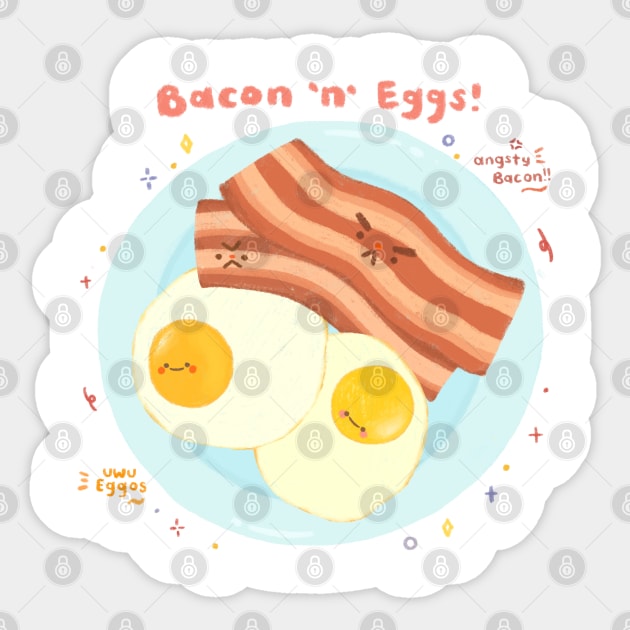 Bacon & Eggs Breakfast Sticker by Chubbit